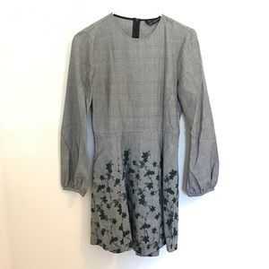NWOT ZARA plaid floral dress